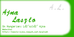 ajna laszlo business card